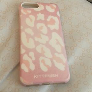 Kittenish pink leopard print phone case